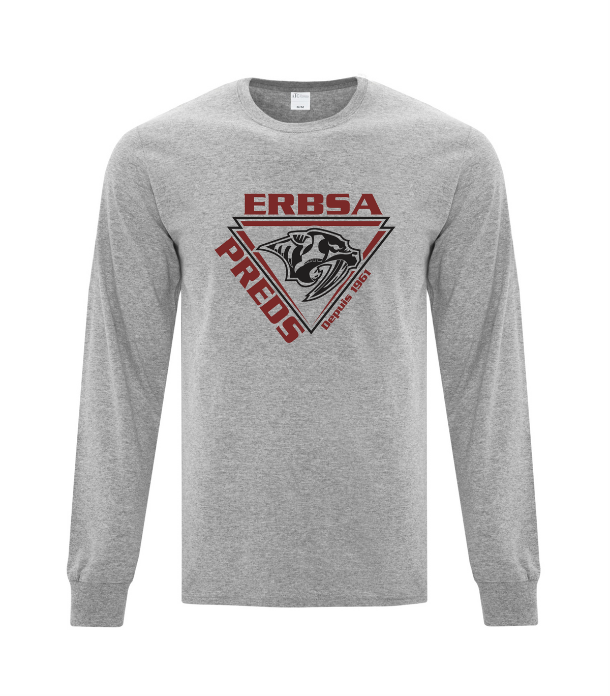 ATC Every Day Cotton Long Sleeve Tee - Athletic Heather - ERBSA 2026-27