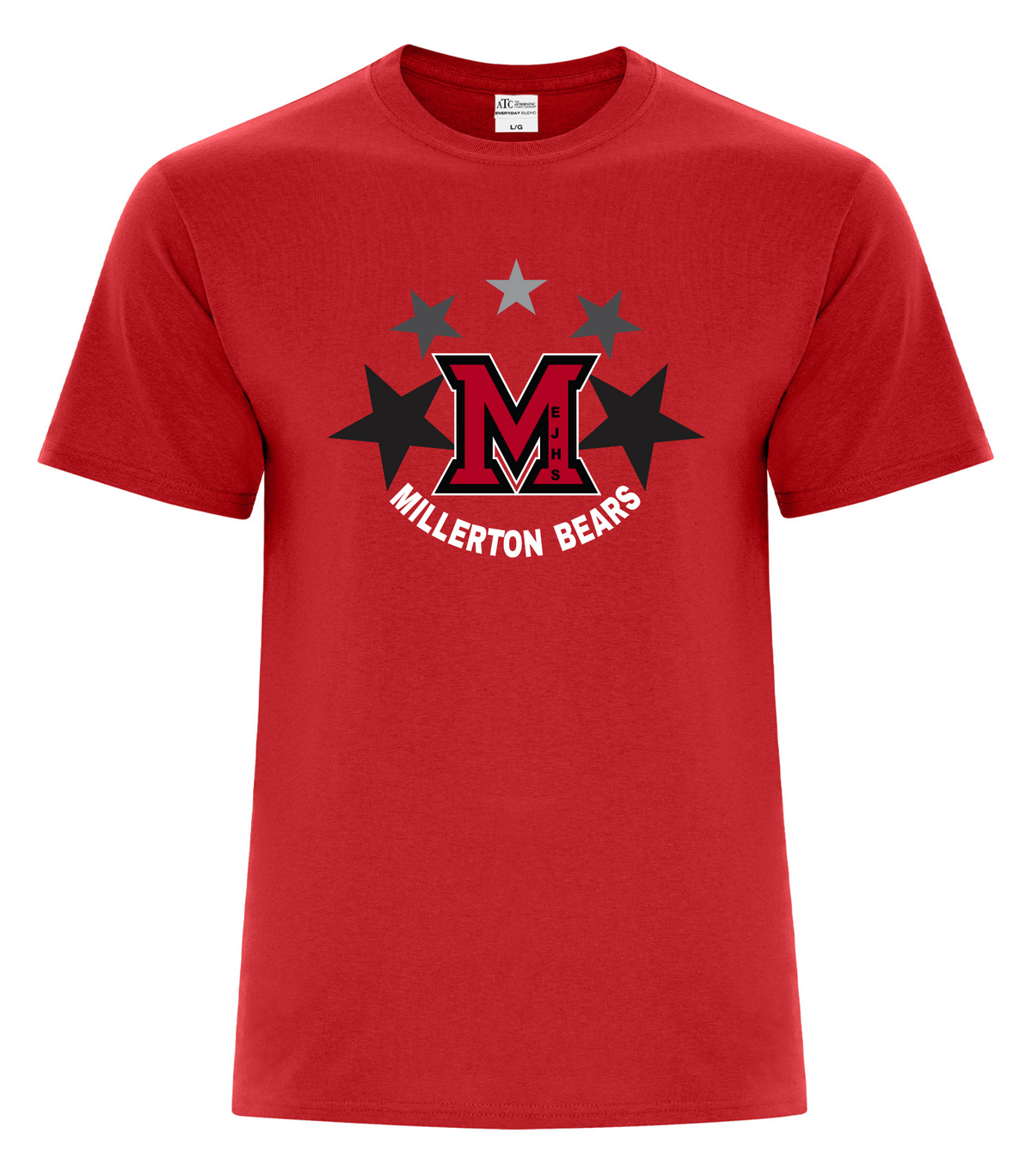 Everyday Cotton Blend Tee - Team Red Colour - Millerton School 2026-27