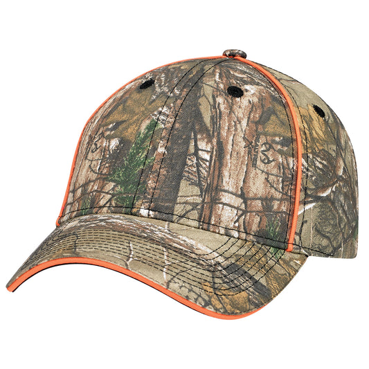 AJM -Realtree Print Cap with Safety Orange Piping Feature- 6Y525M