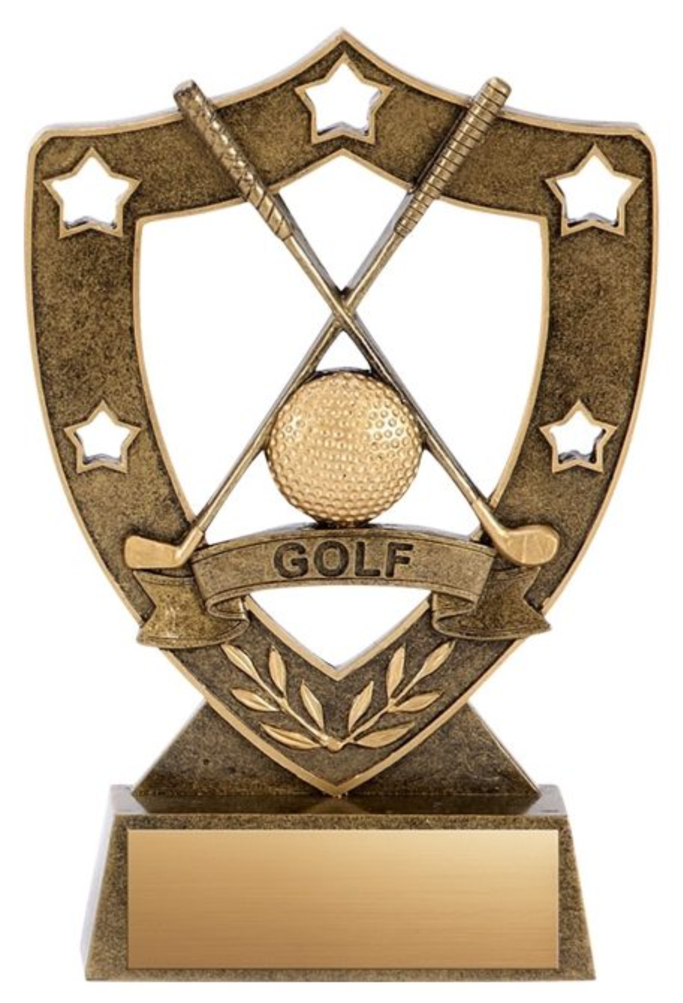 Shield Star Golf Resin trophy 6’’ & 8’’