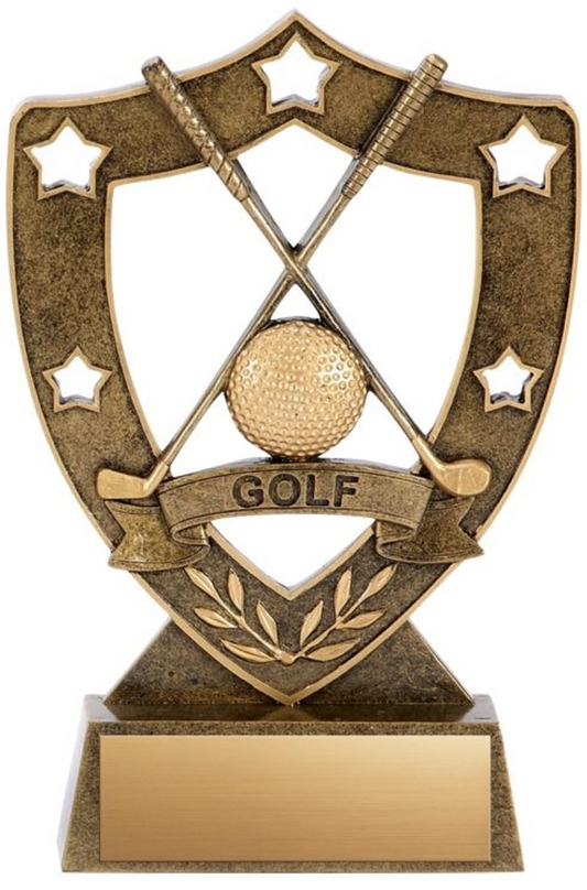 Shield Star Golf Resin trophy 6’’ & 8’’