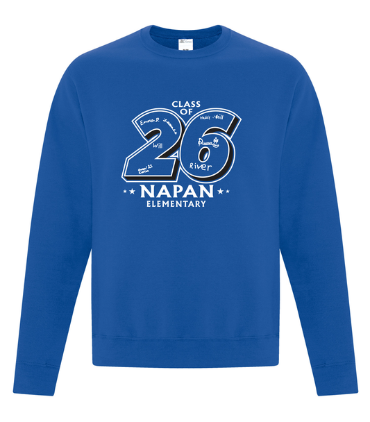 Everyday Fleece Crewneck Sweatshirt - Royal Blue - Napan School 2026