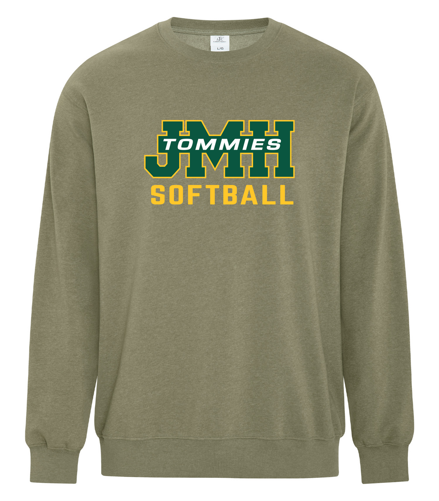 JMH Softball - ATC Earth Wash Tourbillon Fleece Crewneck Sweatshirt -Earth Military- ATCF6400