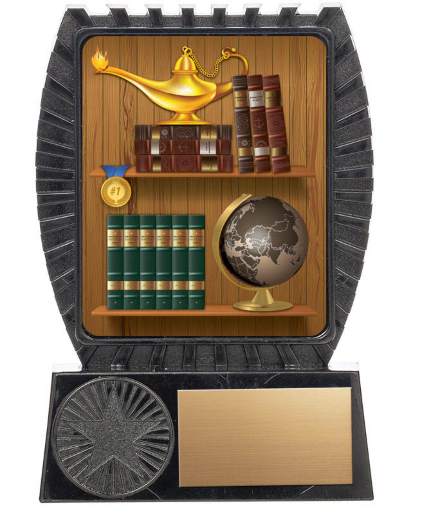 Academic trophy - Lynx II series on Black Stand
