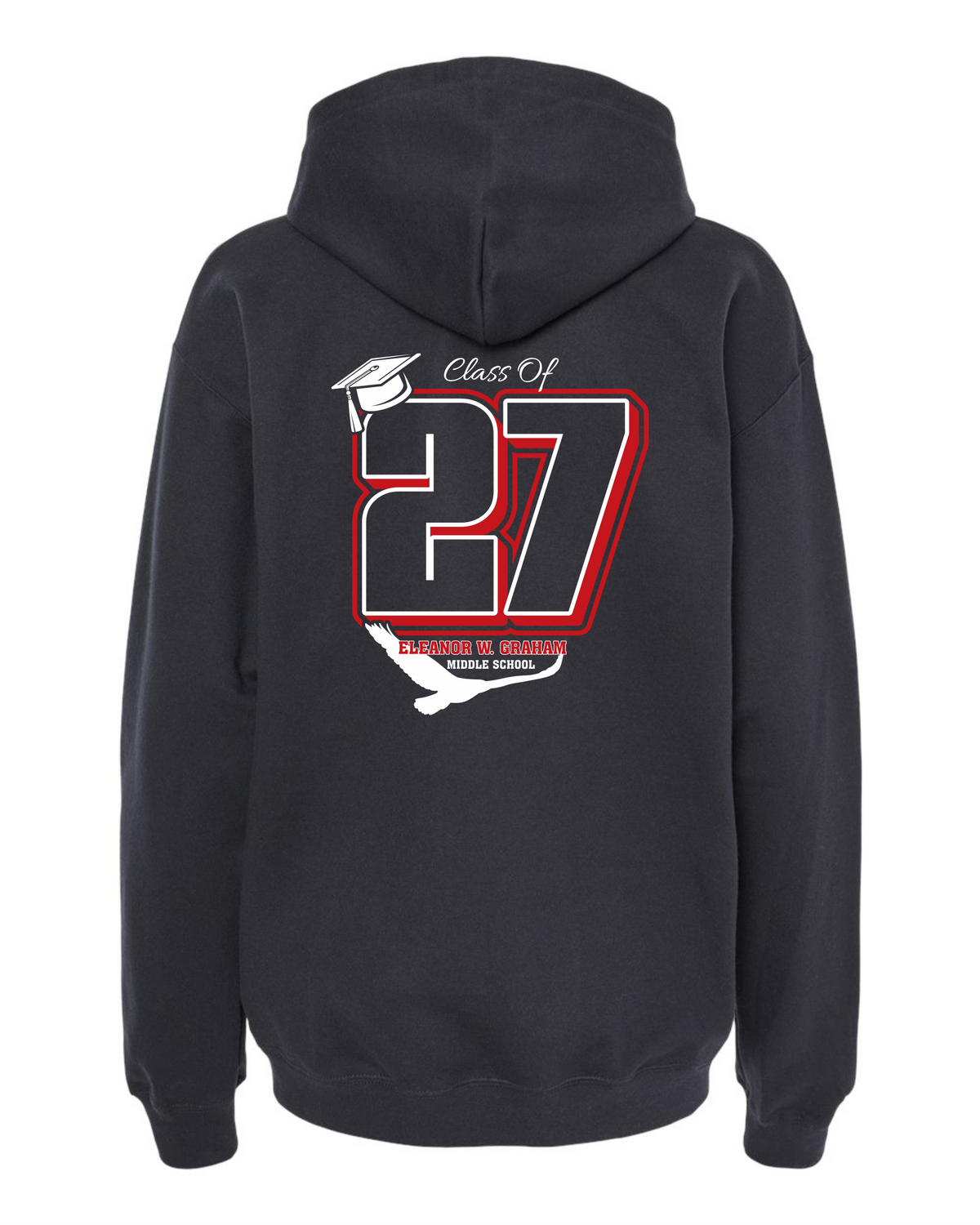 Grad Softstyle Hoodie - Black - Eleanor W. Graham School