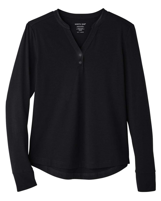 Ladies' JAQ Stretch Performance V-Neck Snap Pullover - NE400W