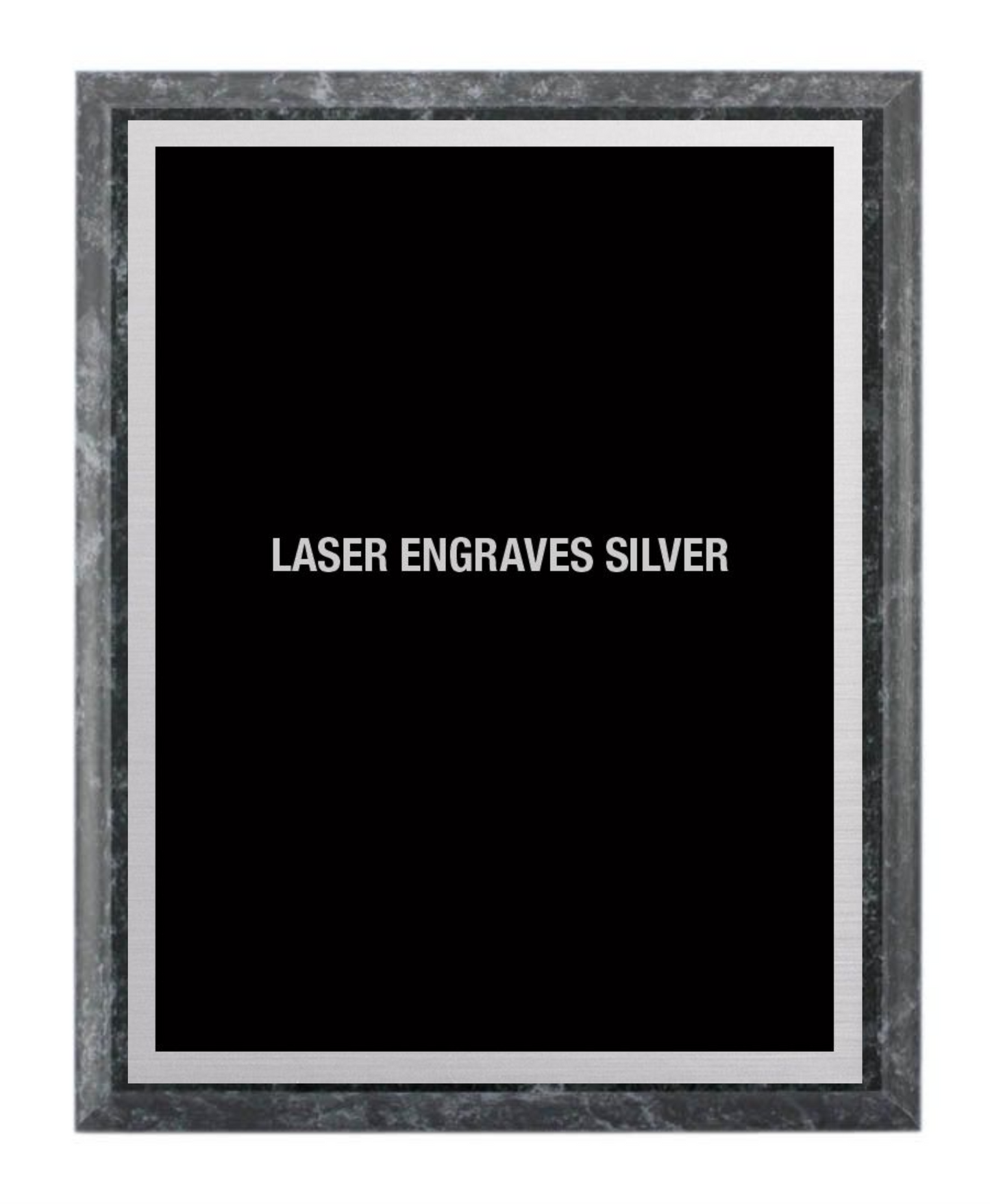 Black Granite Plaque with Metal Plate - Laser series