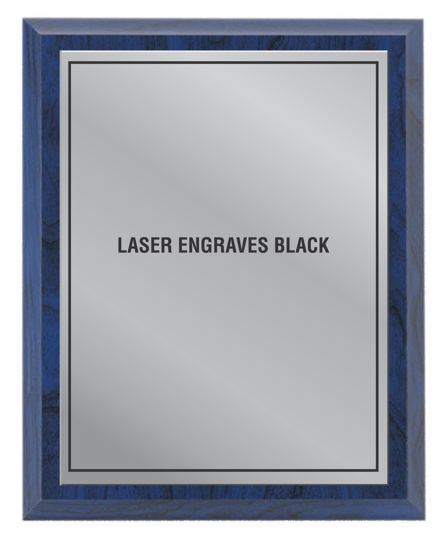 Blue Wood plaque - Laser series