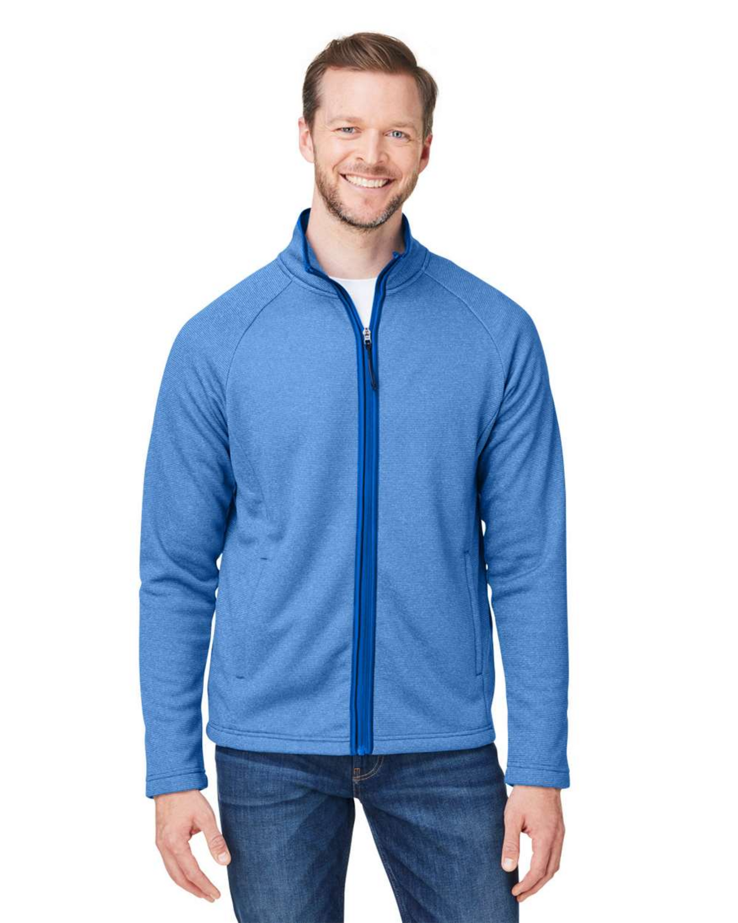 CORE365 - Men's Venture Heathered Stripe Full-Zip - CE72