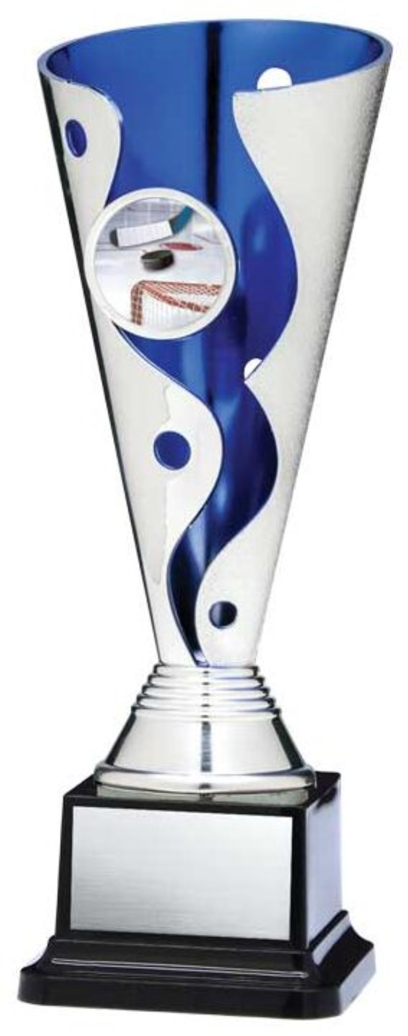 Trophie With Insert Holder On Black Base - Fire & Ice Series CPB15