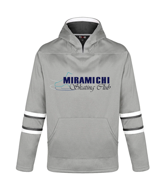 Skate Lace Hoodie - Grey/Black/White - Miramichi Skating Club 2024-25