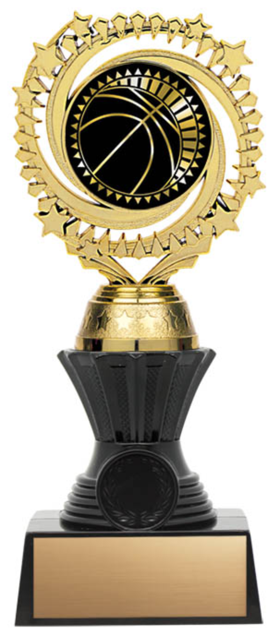 Solar Twister Trophy on Black Base - Basketball - Solar Series