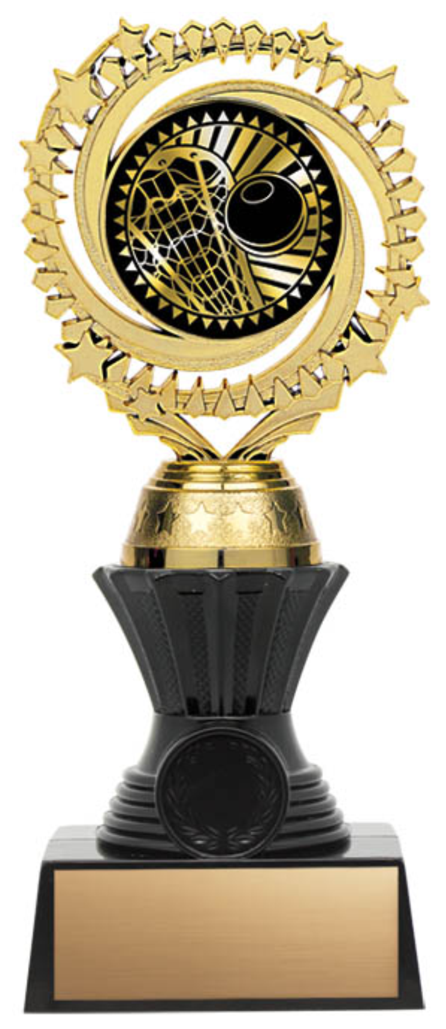 Solar Twister Trophy on Black Base - Lacrosse - Solar Series