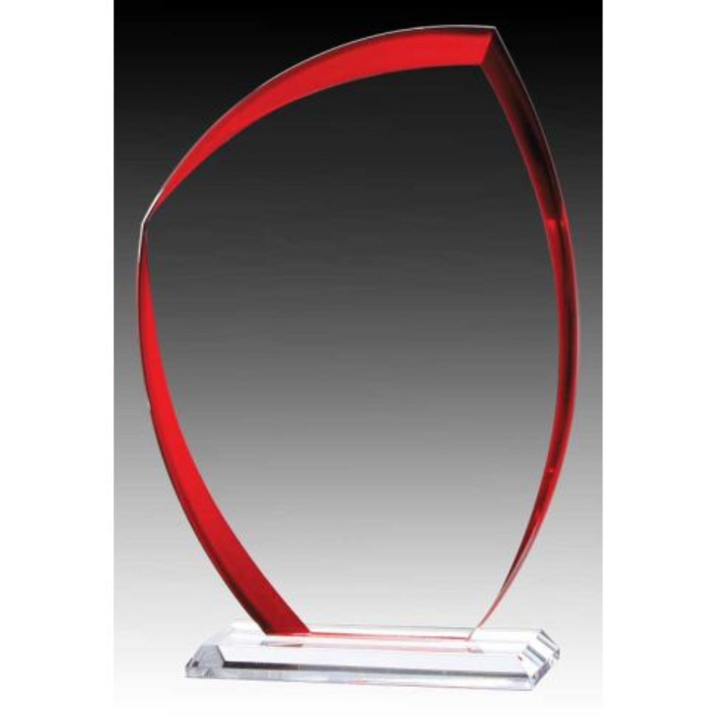 Gemstone Series - Glass Curve Peak Clear with Red Edge