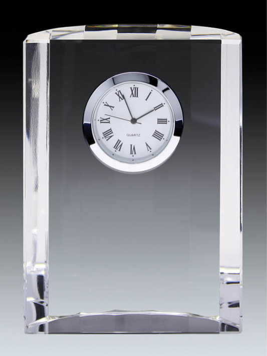 Crystal Rounded Top Clock 4.5" - GLCK3665