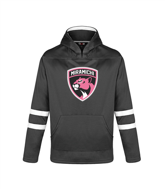Miramichi Panthers - Black Hockey Hoodie with Regular Logo