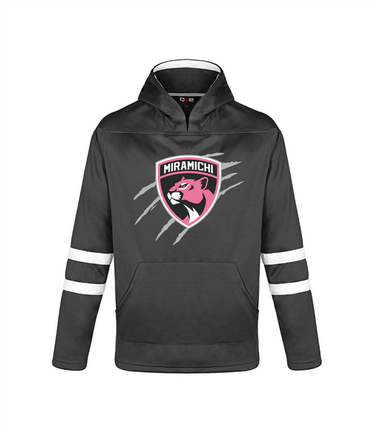 Miramichi Panthers - Black Hockey Hoodie with Claw Logo