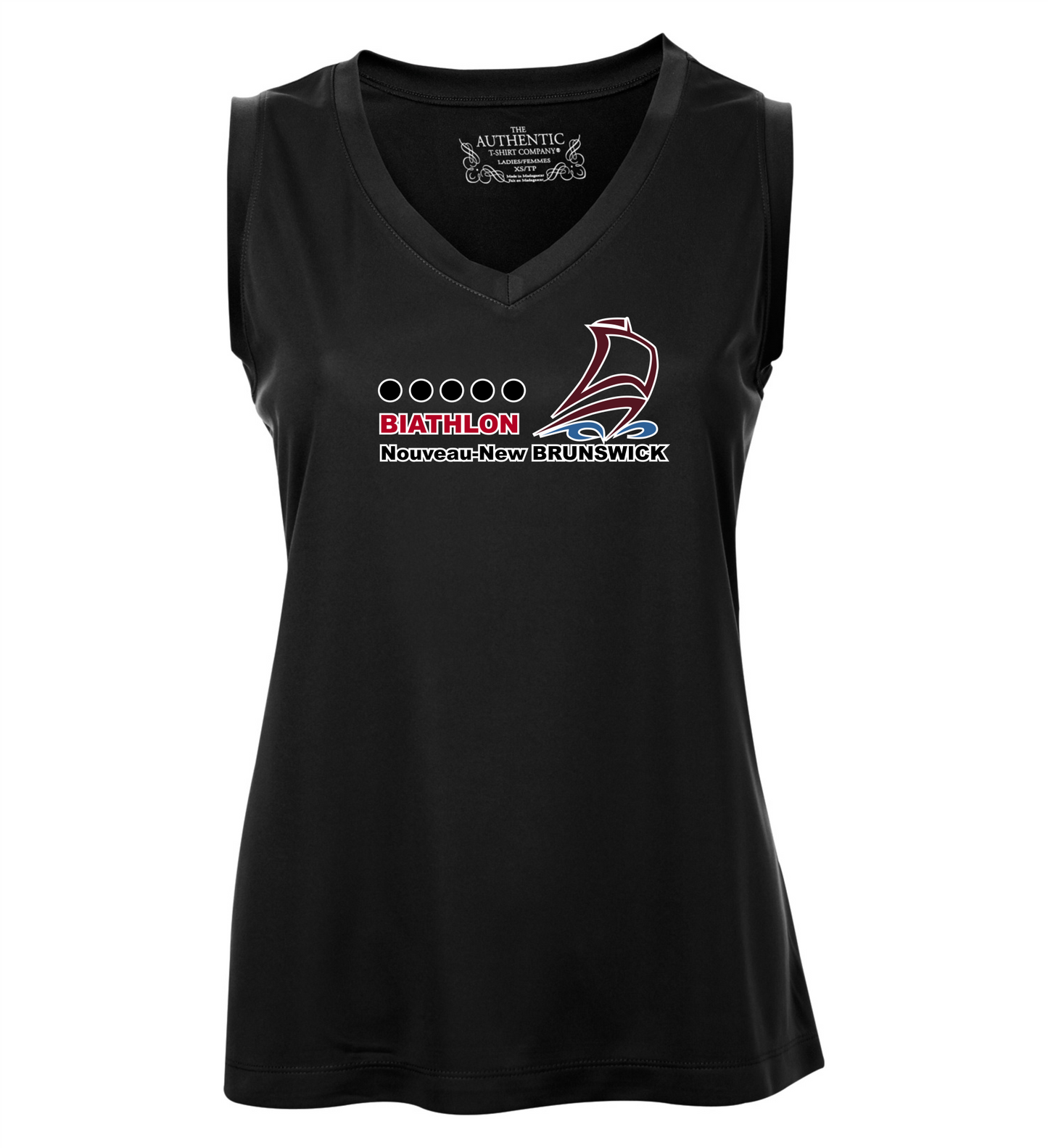 Pro Team Sleeveless V-Neck Ladies' Tee - Biathlon Noveau- New BRUNSWICK