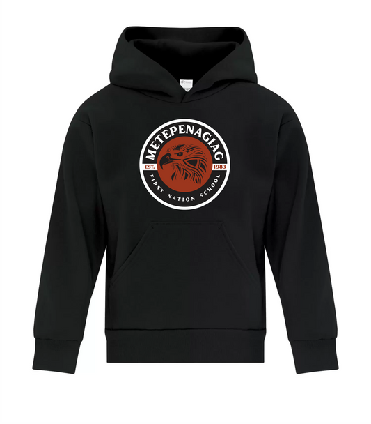 Black Cotton Hoodie - Metepenagiag School 2024-25