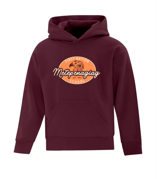 Maroon Cotton Hoodie - Metepenagiag School 2024-25
