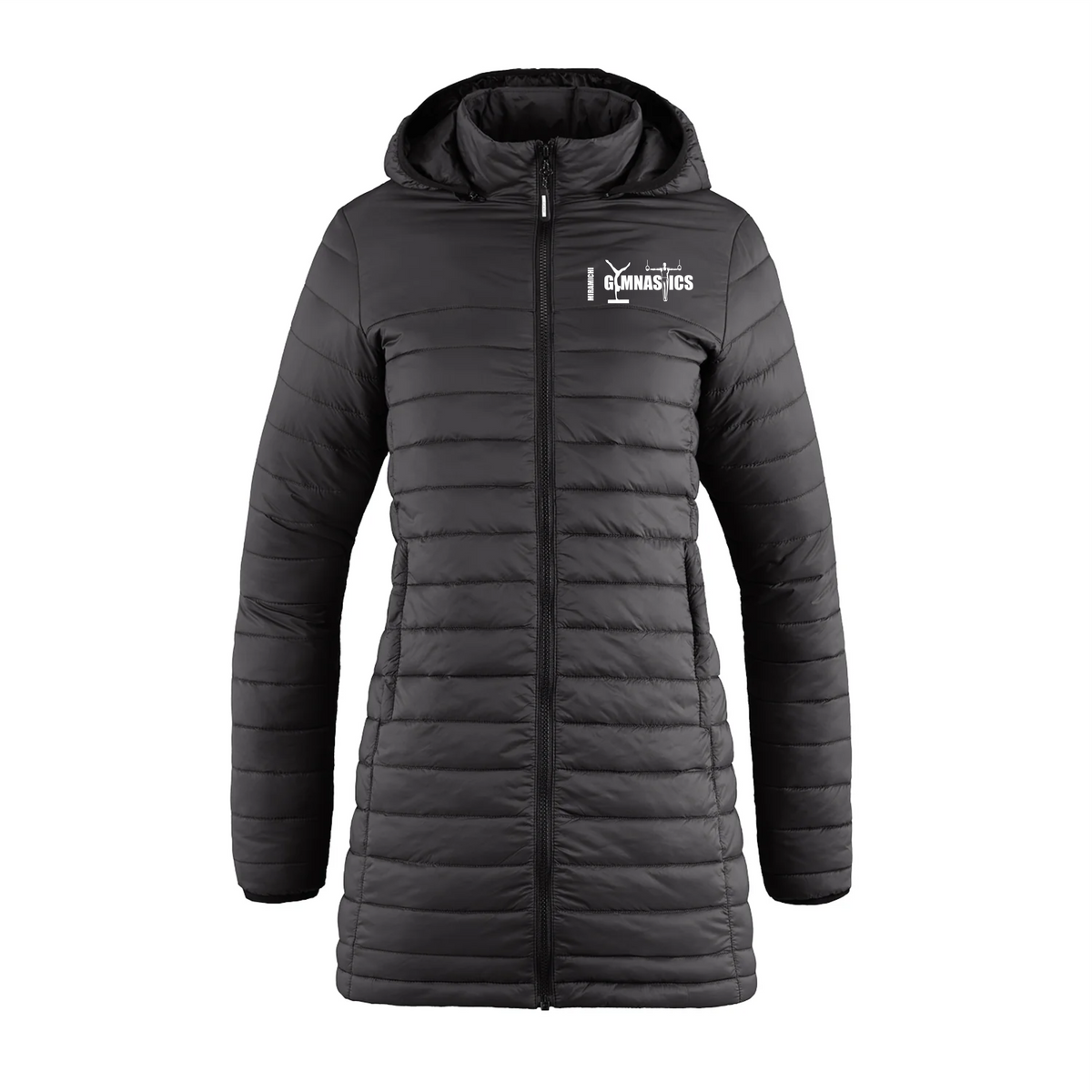 Miramichi Gymnastics - Glacier Bay - Long Lightweight Puffy Ladies Jacket