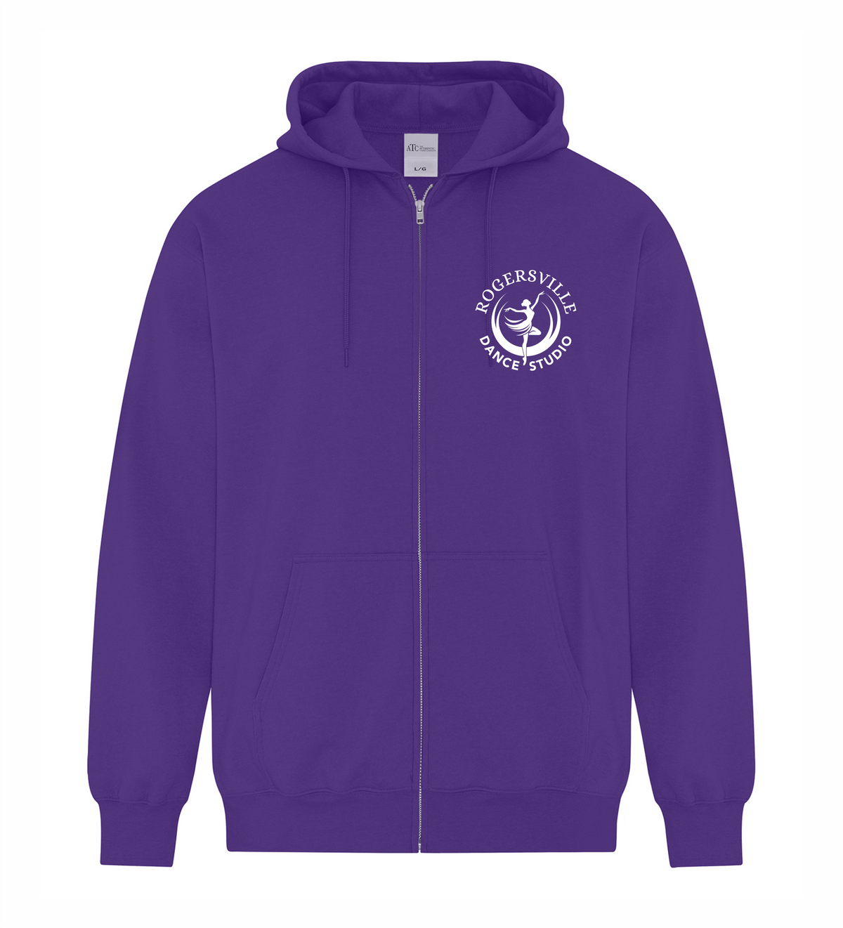 Rogersville Dance Studio - Team Purple - Fleece Full ZIP Hoodie