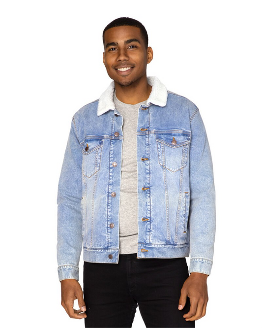 Sherpa-Lined Denim Jacket - 372J