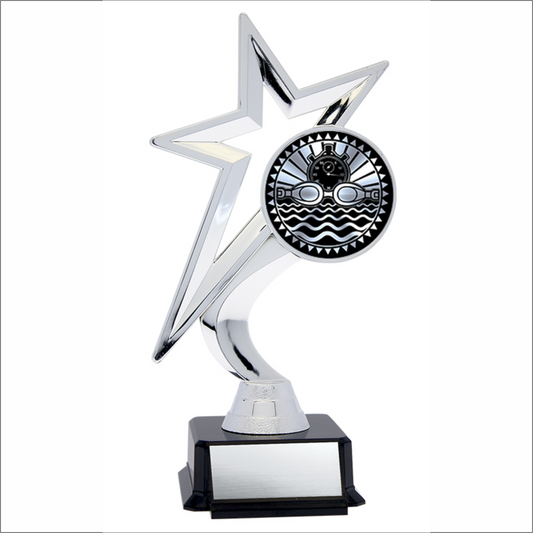 Star Figure on Black Base - Swimming 7.5’’ - Solar Series