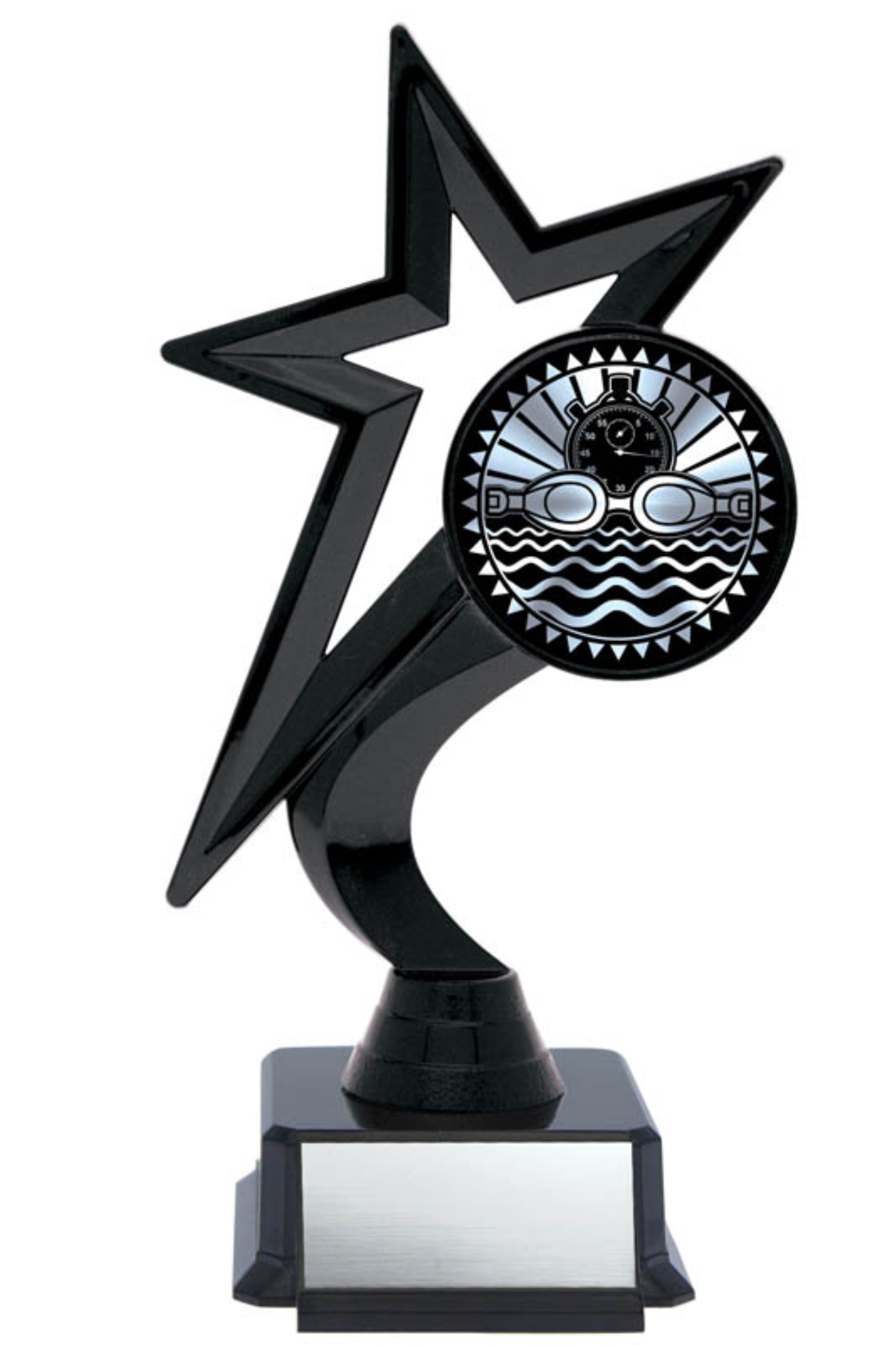 Star Figure on Black Base - Swimming 7.5’’ - Solar Series