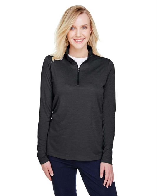 Ladies' Zone Sonic Heather Performance Quarter-Zip Pullover ─ Team 365 - TT31HW