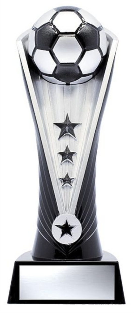 Soccer Cobra Tower Series Trophy Silver 7.5’’ 9’’ & 10.5’’