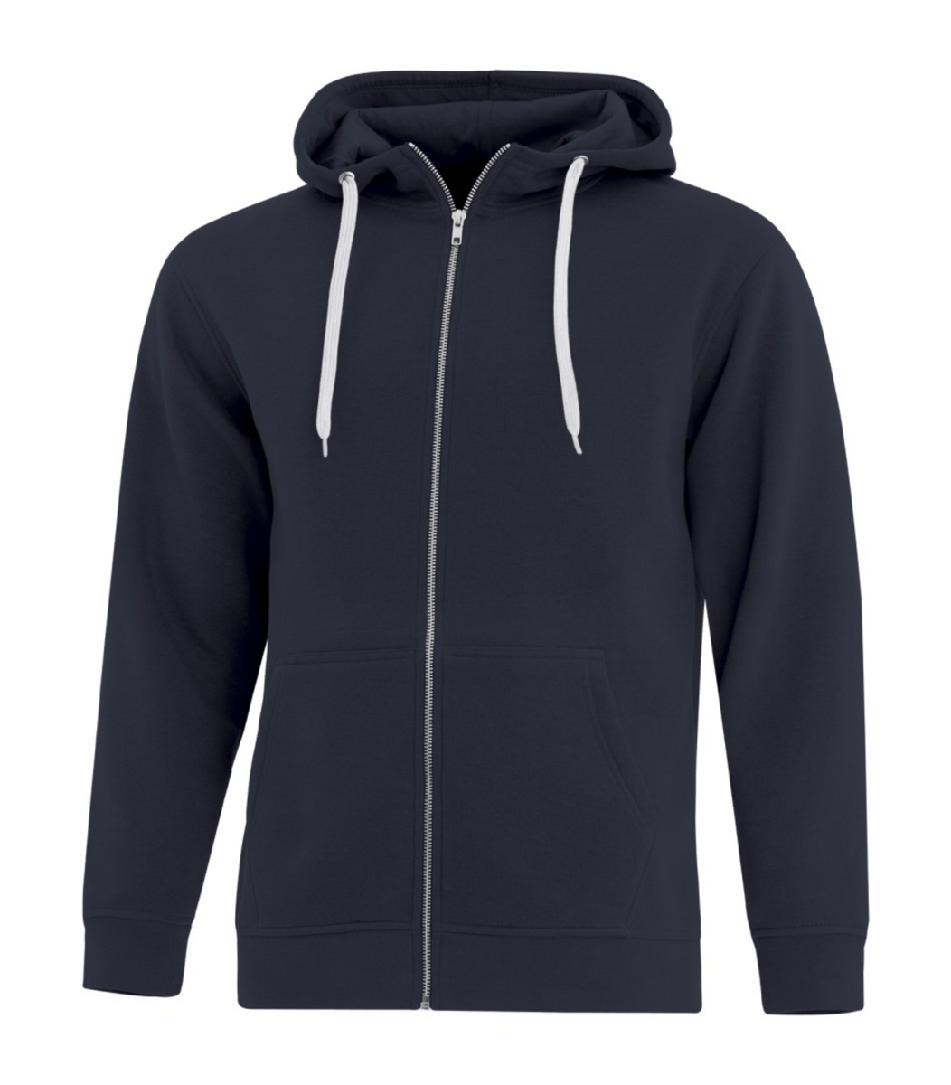 Navy blue zip up sweatshirt sale