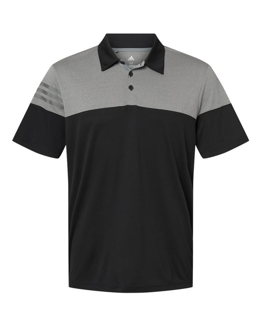 Heathered 3-Stripes Colorblocked Men’s Polo - Adidas A213