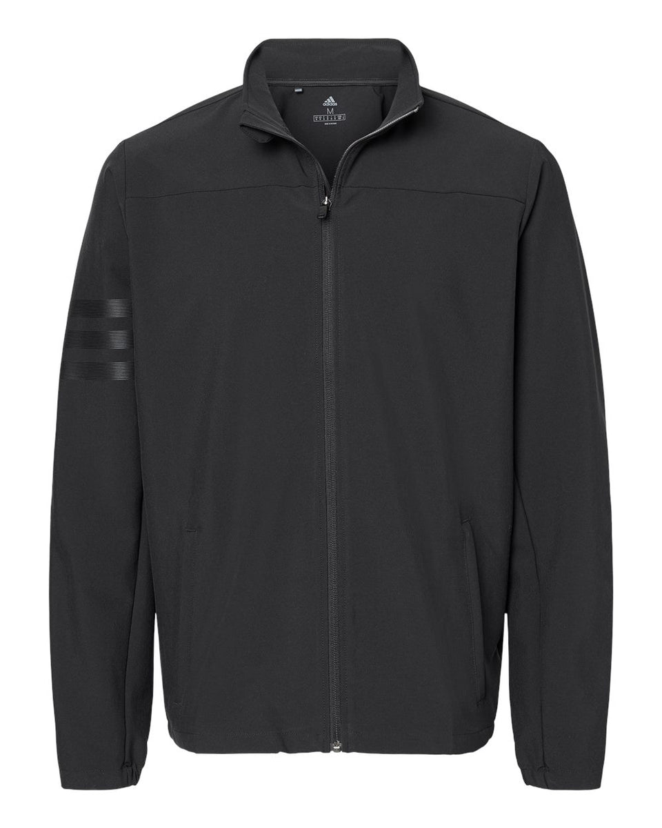 Black striped adidas jacket store