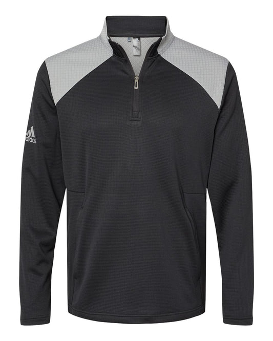 Textured Mixed Media Quarter-Zip Men’s Pullover - Adidas A532