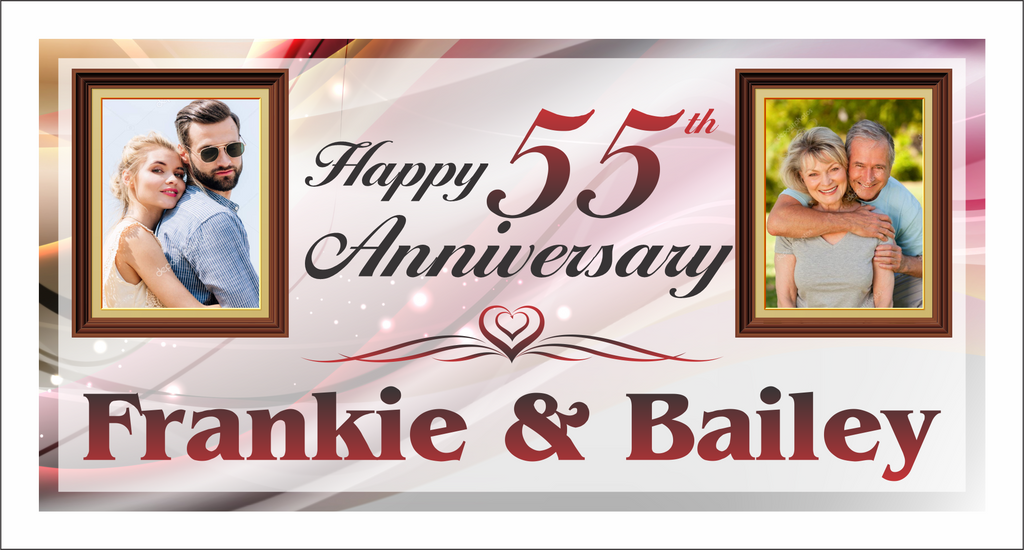 Anniversary Banner - Frankie & Bailey (with 2 Photos)