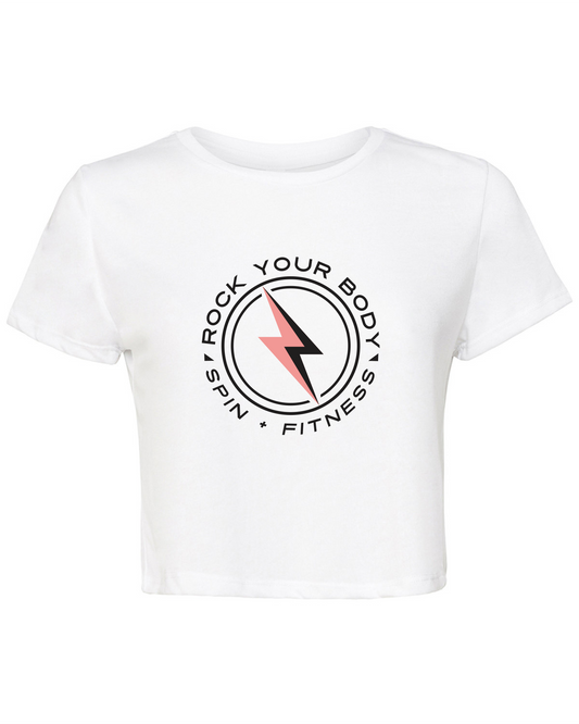 Rock Your Body - White Cropped T-Shirt