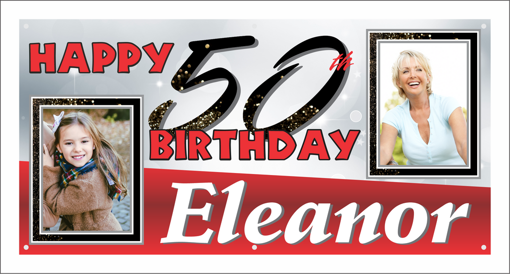 Birthday Banner - Eleanor (with 2 Photos)