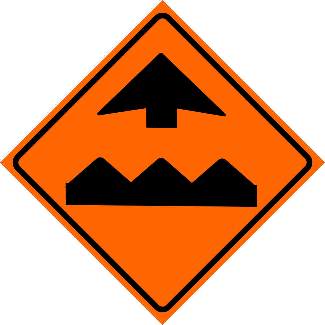 Bump Ahead Sign MUTCDC TC51A River Signs