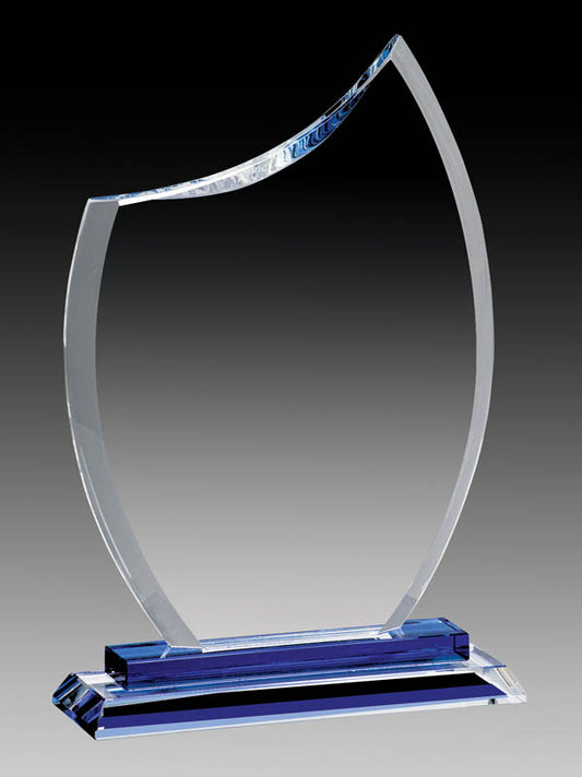 Aqua Series - Glass Clear Rounded Peak Blue Base