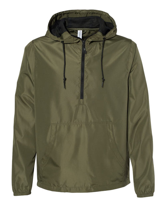 Lightweight Quarter-Zip Windbreaker Pullover Men’s Jacket - Independent Trading Co. EXP54LWP