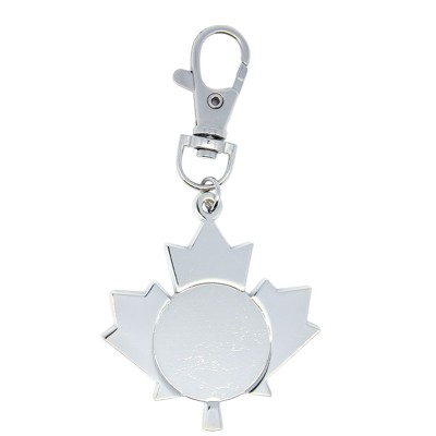 Key Chain Maple Leaf 1’’ Insert Holder With Zipper Pull - Caldwell MKC167