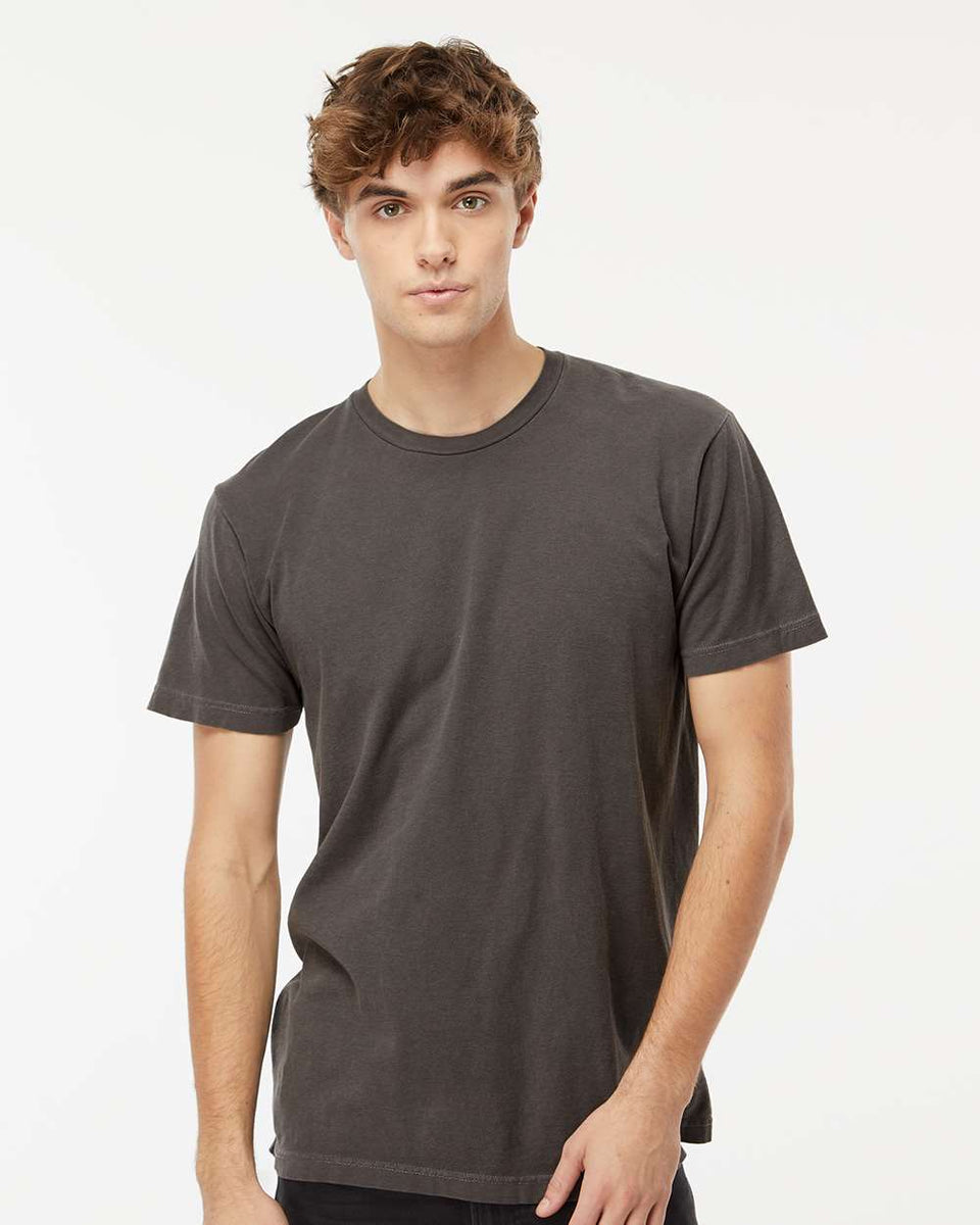 Vintage Garment Dyed Unisex T Shirt M O 6500M River Signs
