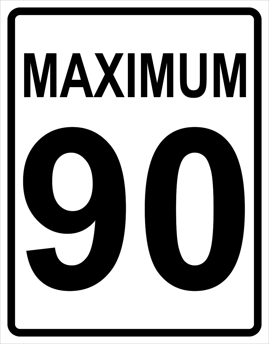 Maximum Speed Sign (90) MUTCDC RB-1