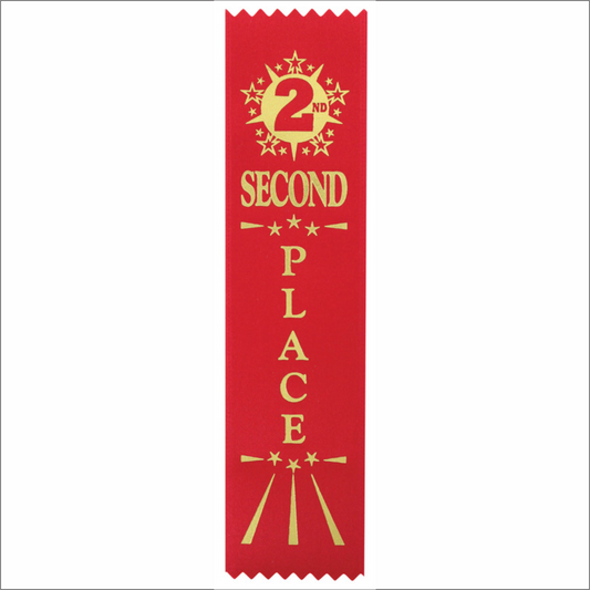 Second Place Ribbons - Pack of 25 - SR-200 series