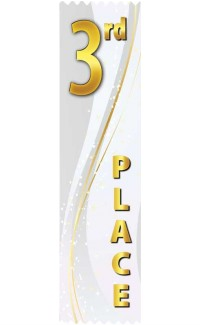 3rd Place Flat Ribbon - Pack of 25 - SRS333