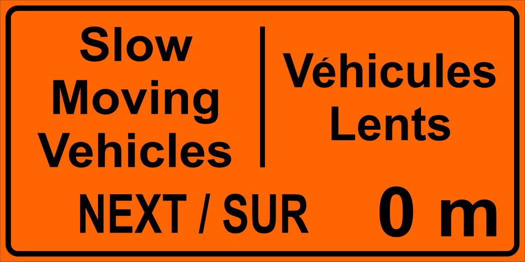 Slow Moving Vehicles Sign (xM) MUTCDC TC-117B