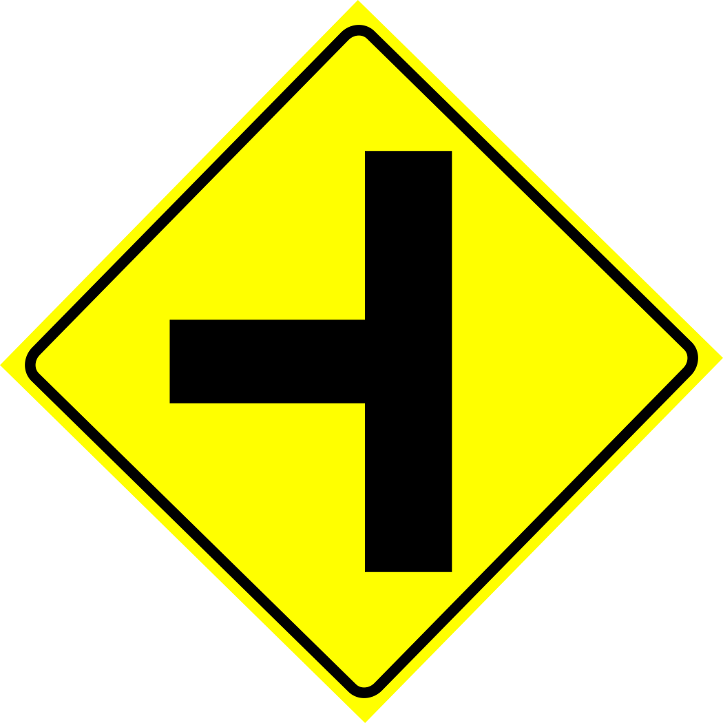 Concealed Intersection Right Sign MUTCDC WA-13R