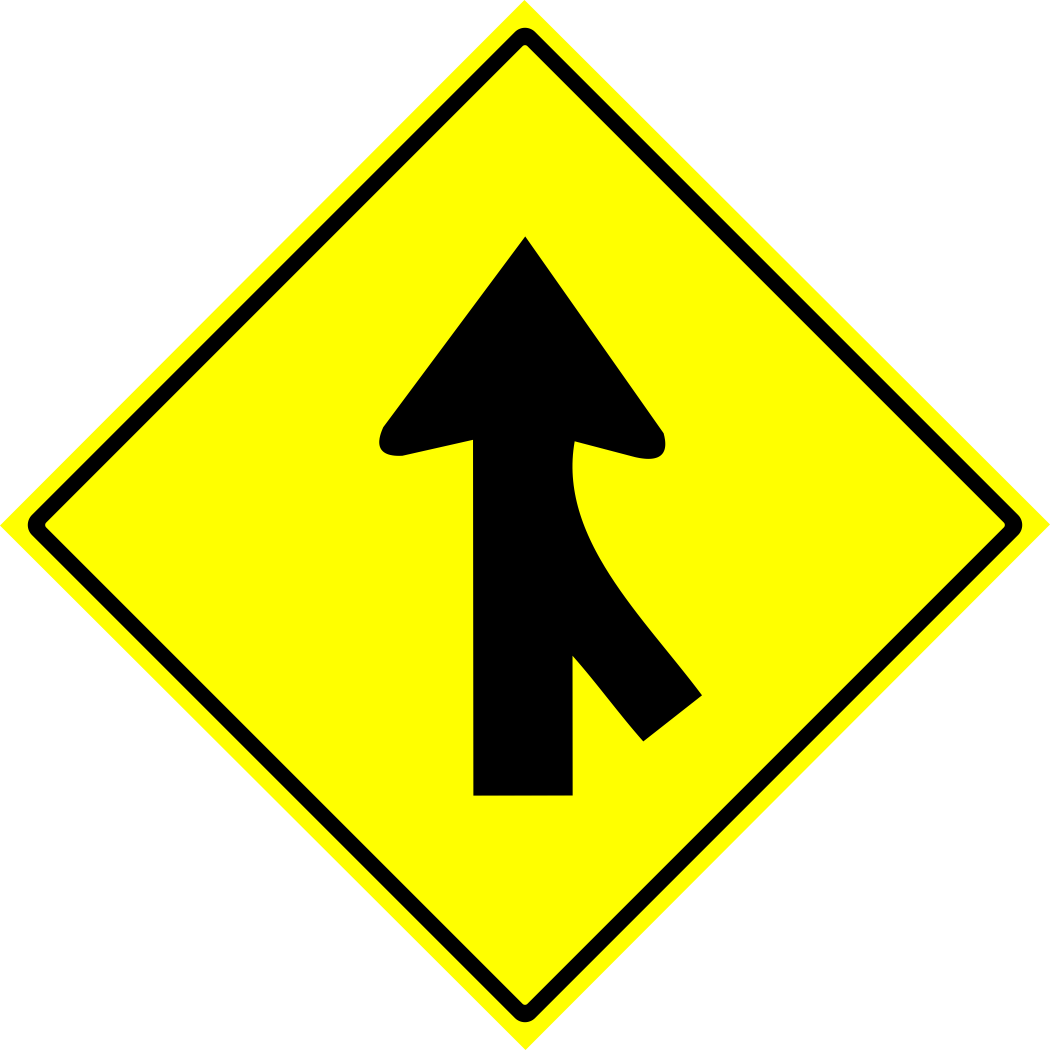 Merge From Right Sign MUTCDC WA-16R
