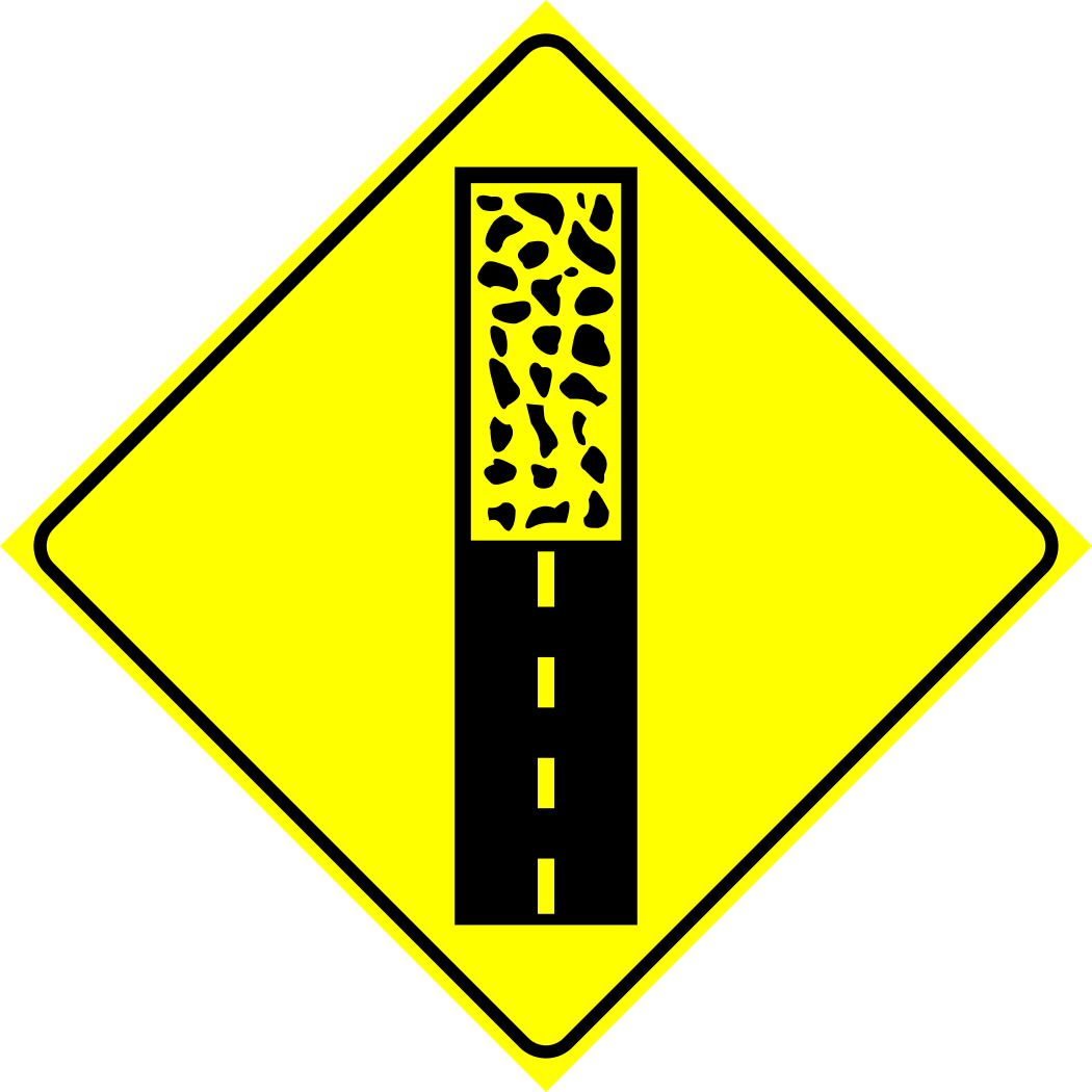 Pavement Ends Sign MUTCDC WA-25